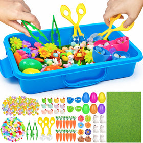 Cinrobiye spring sensory bin storage box ready for organized sorting and play.