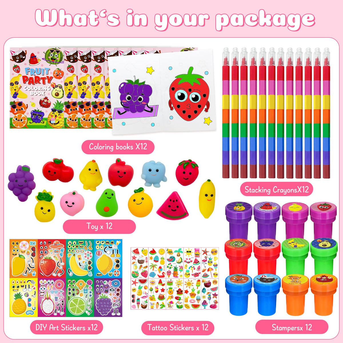 Cinrobiye stacking rainbow pencils for colorful, portable party crafts