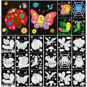 Cinrobiye velvet coloring poster insect design 01: relaxing, mess-free coloring at home