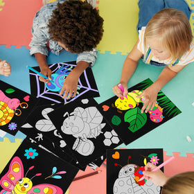 Cinrobiye velvet coloring poster insect design 05: durable velvet texture for lasting coloring