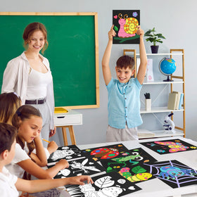 Cinrobiye velvet coloring poster insect design 07: thoughtful gift for art lovers and students