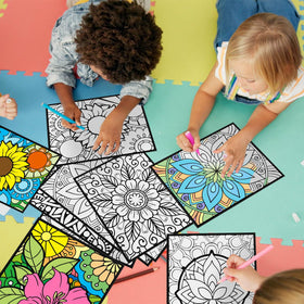 Cinrobiye velvet coloring posters on black background enhance color pop and depth.