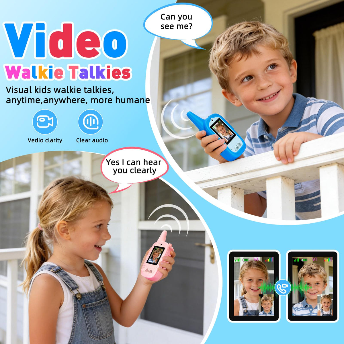 Cirfifth kid-friendly intercom in use during play with video visibility