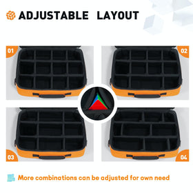 Adjustable dividers to customize cube layouts for different shapes