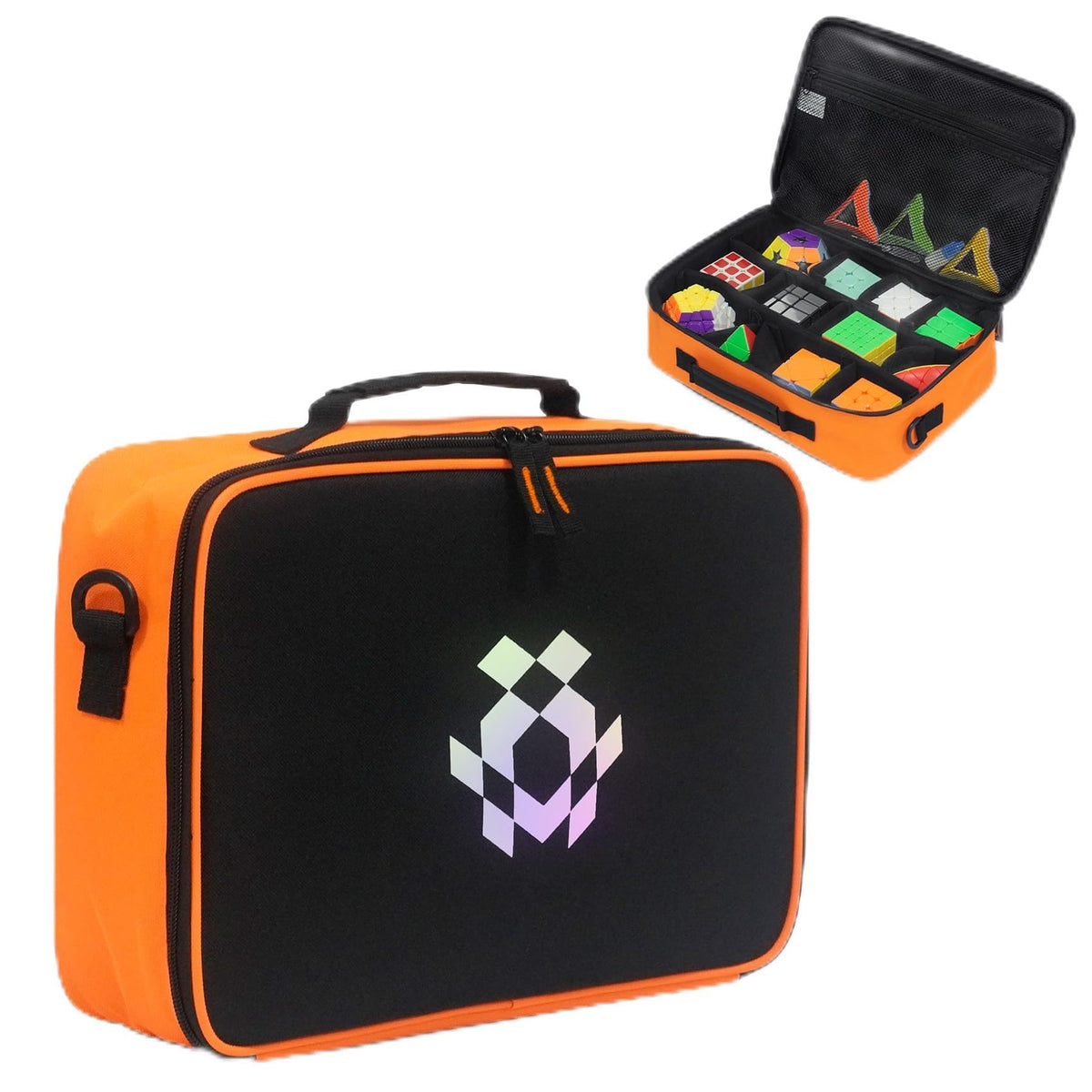 Ciseret speed cube storage case with laser pattern for travel organization
