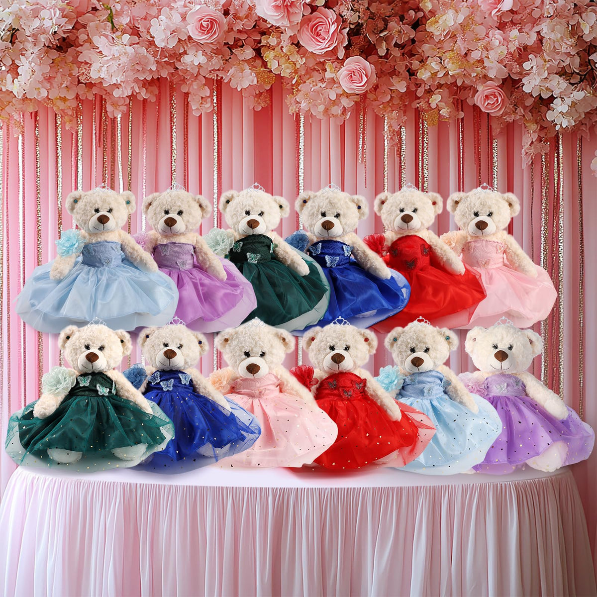 Cisina Quinceanera bear stands at 18 inches for versatile display