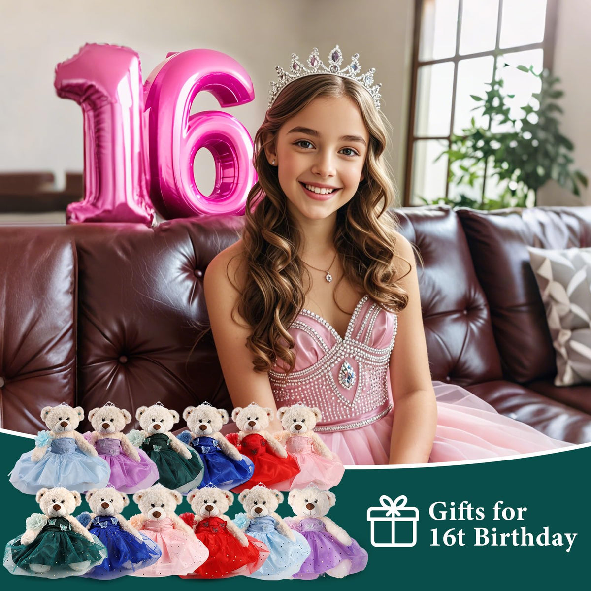 Cisina Quinceanera bear doubles as a memorable keepsake gift
