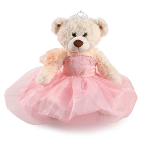 Cisina Quinceanera bear in dress, a graceful centerpiece for the 15th birthday