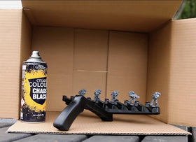 Citadel Chaos Black spray provides even coverage on metal and plastic models.