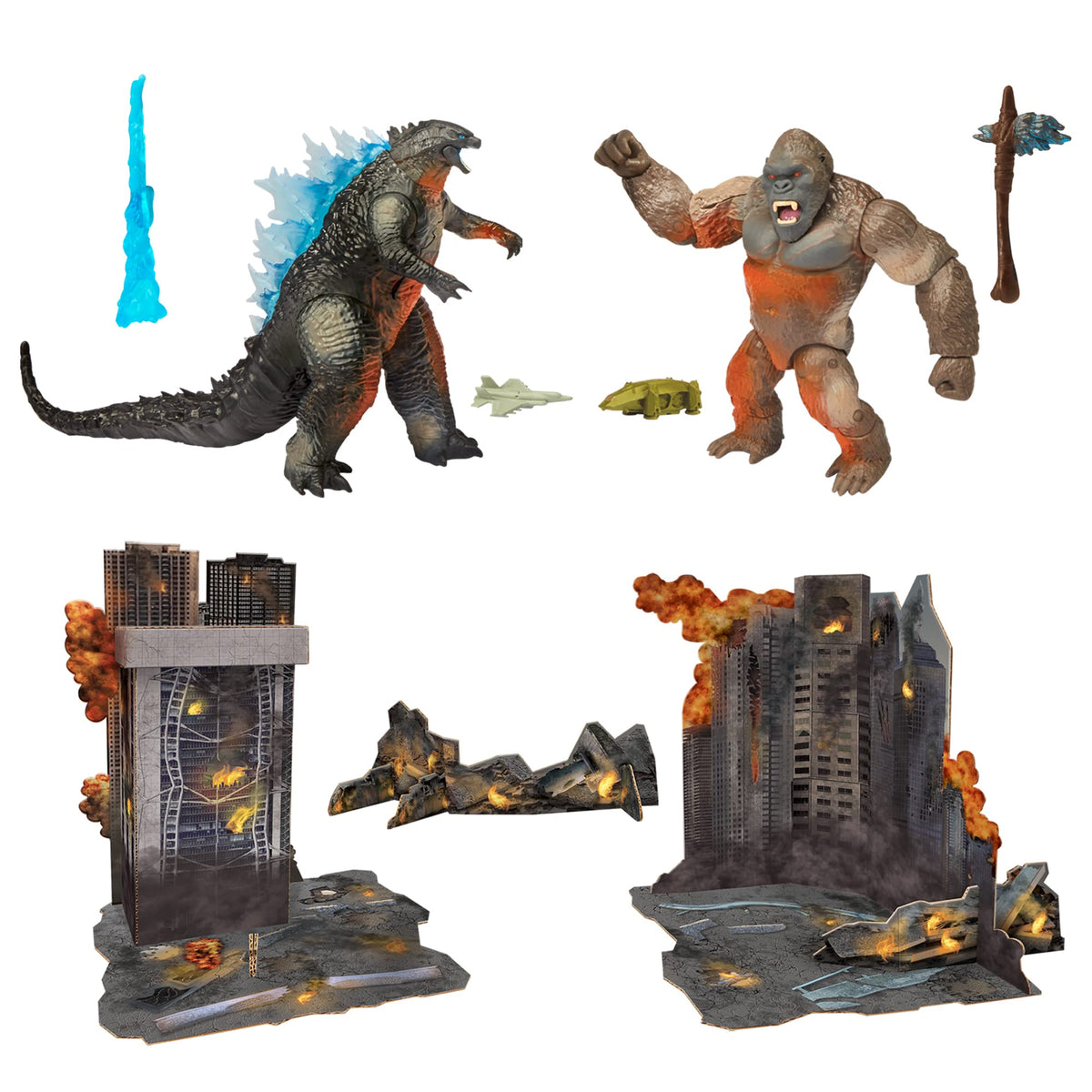 City diorama destruction playset provides an epic backdrop for dramatic battles.