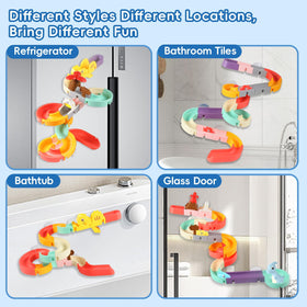 CIUGEO suction cups secure tracks to smooth surfaces during bath play