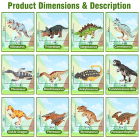 CIUGEO wind-up dinosaur with movable eyes, engaging and interactive