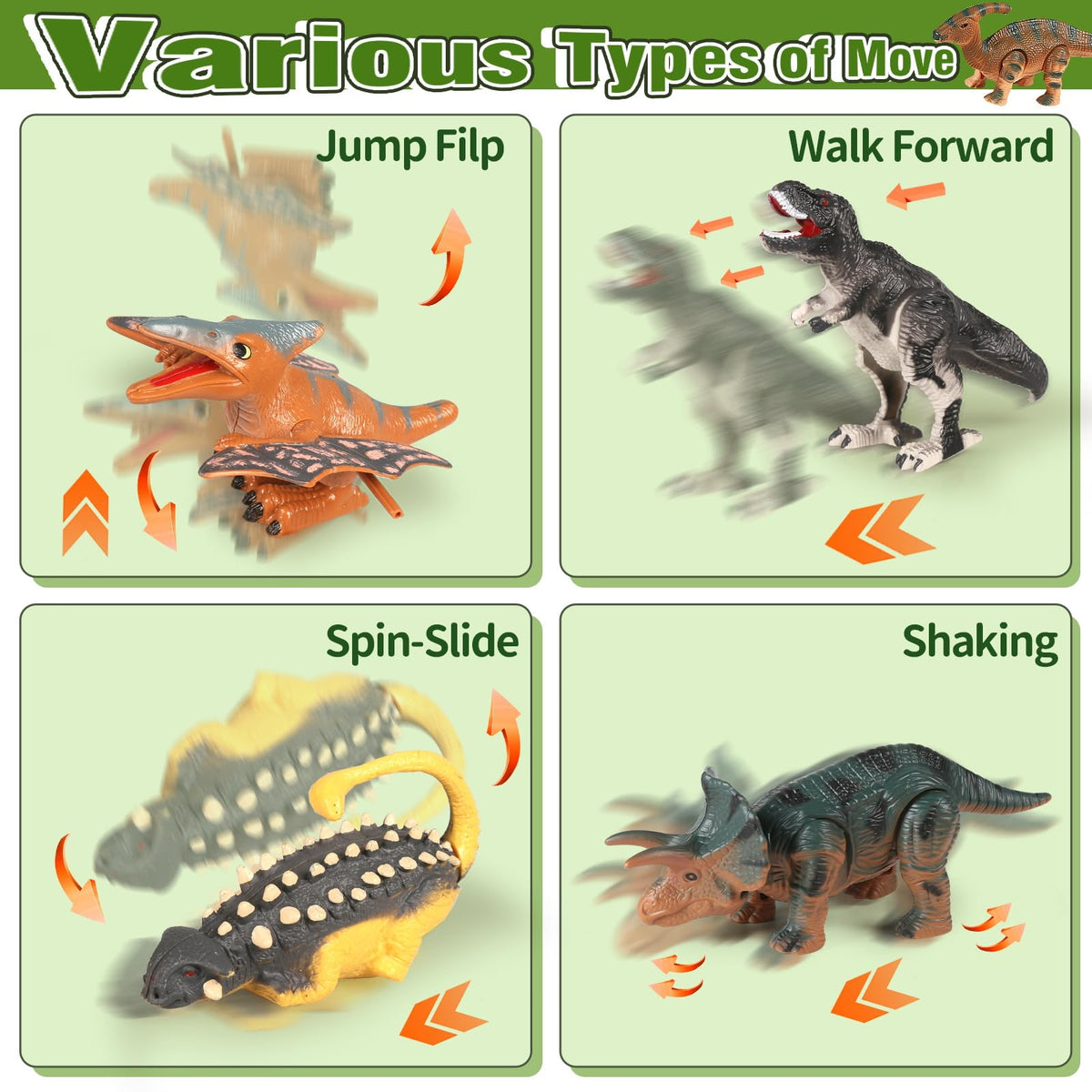 CIUGEO wind-up Stegosaurus walking, durable plastic for classroom or home
