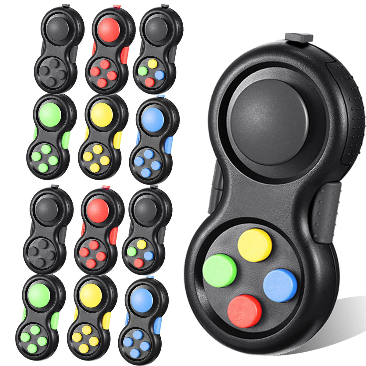 Civaner 12-piece fidget pads pack shown as a portable bundle for quick focus
