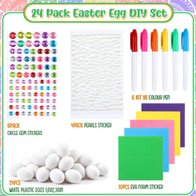 Civaner 24 plastic eggs ready for quick personalized art