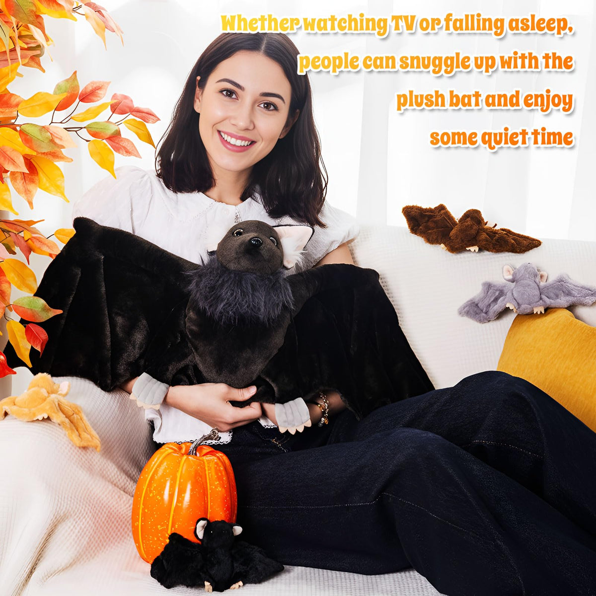 Civaner bat plush set portable for car trips.