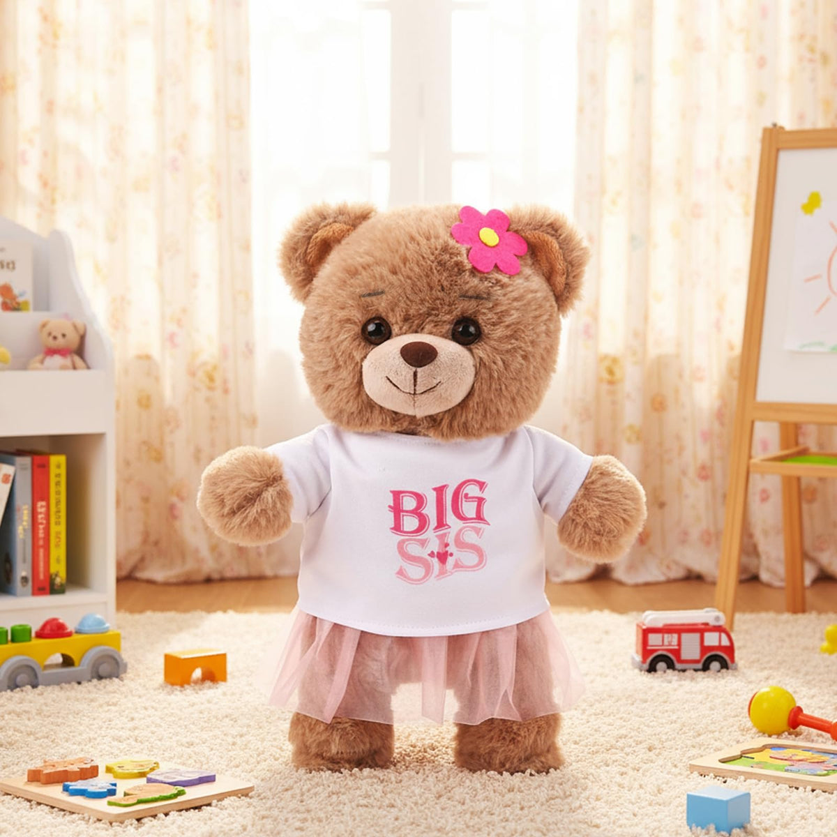 Civaner Big Sister Bear pink skirt adds playful style