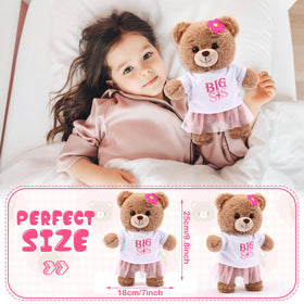 Civaner Big Sister Bear with removable T-shirt for gifting