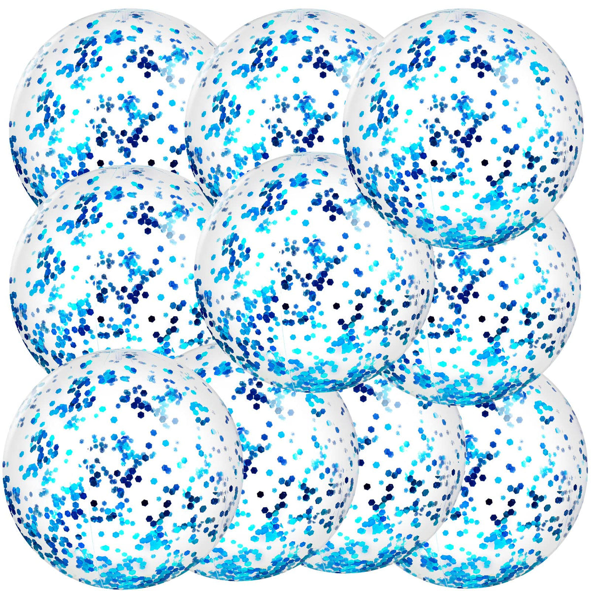 Civaner blue glitter beach ball 16in for pool parties and photo-worthy moments.