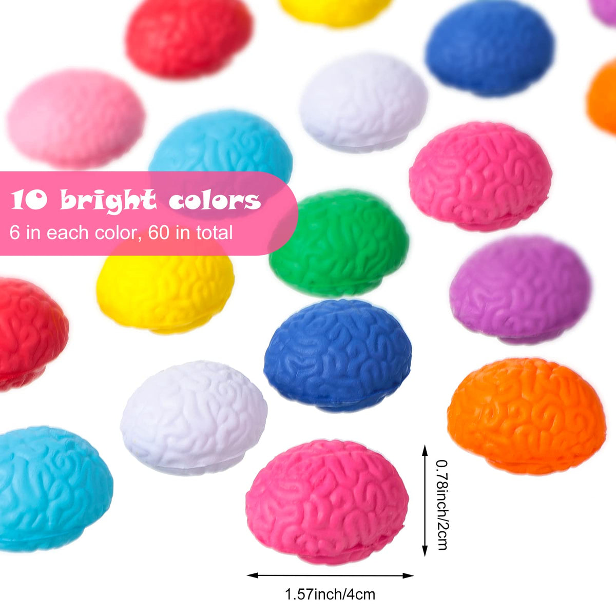 Civaner brain stress ball in yellow, tactile relief and focus booster.