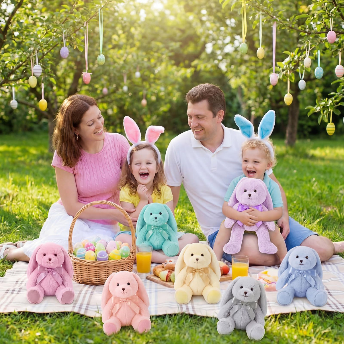 Civaner bunny green plush perfect for baby showers and play.