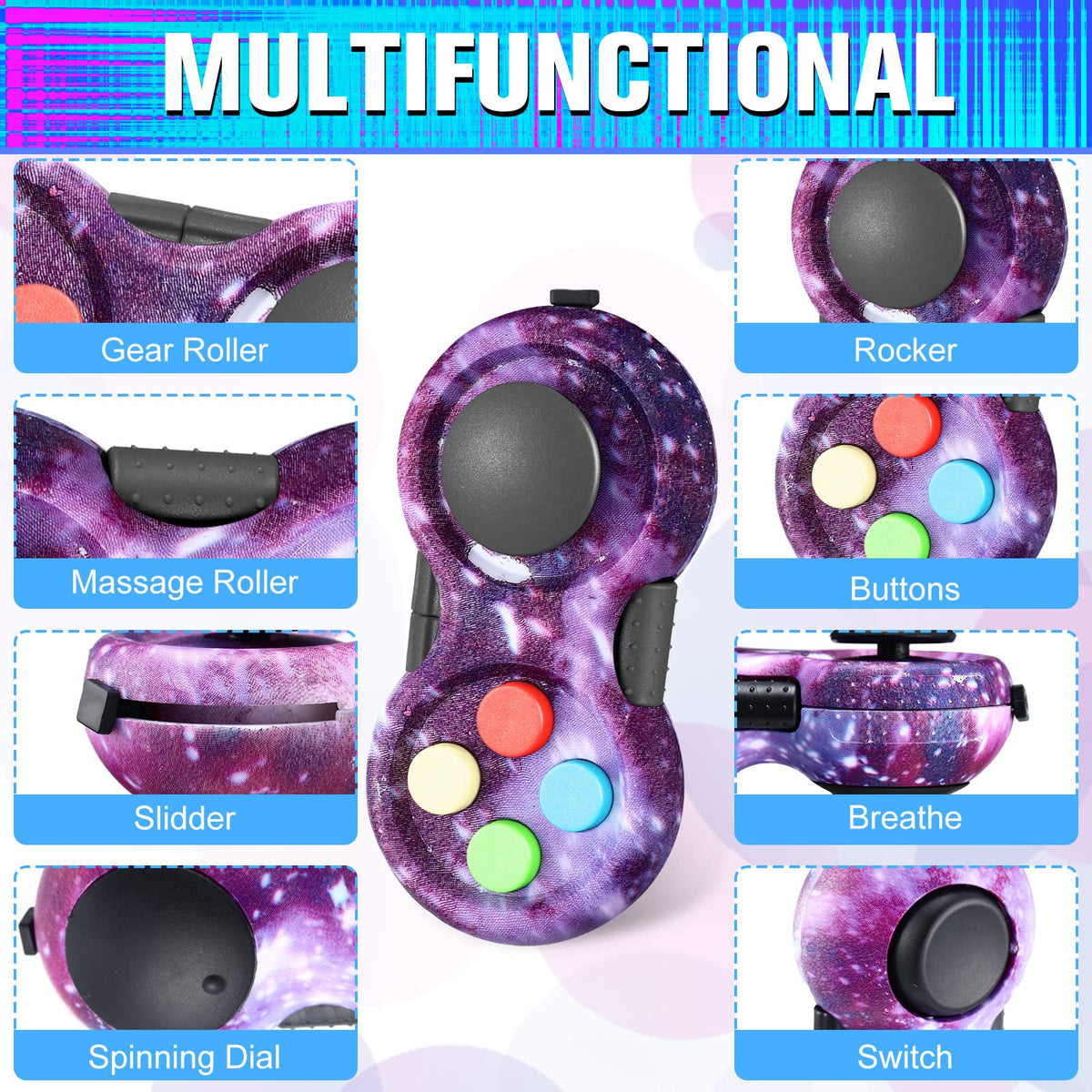 Civaner colorful sensory toy pack, multi-hued pads for creative play and calm concentration.