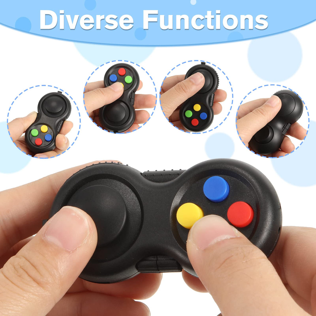 Civaner compact fidget pads shown attached to a keychain for portable calm