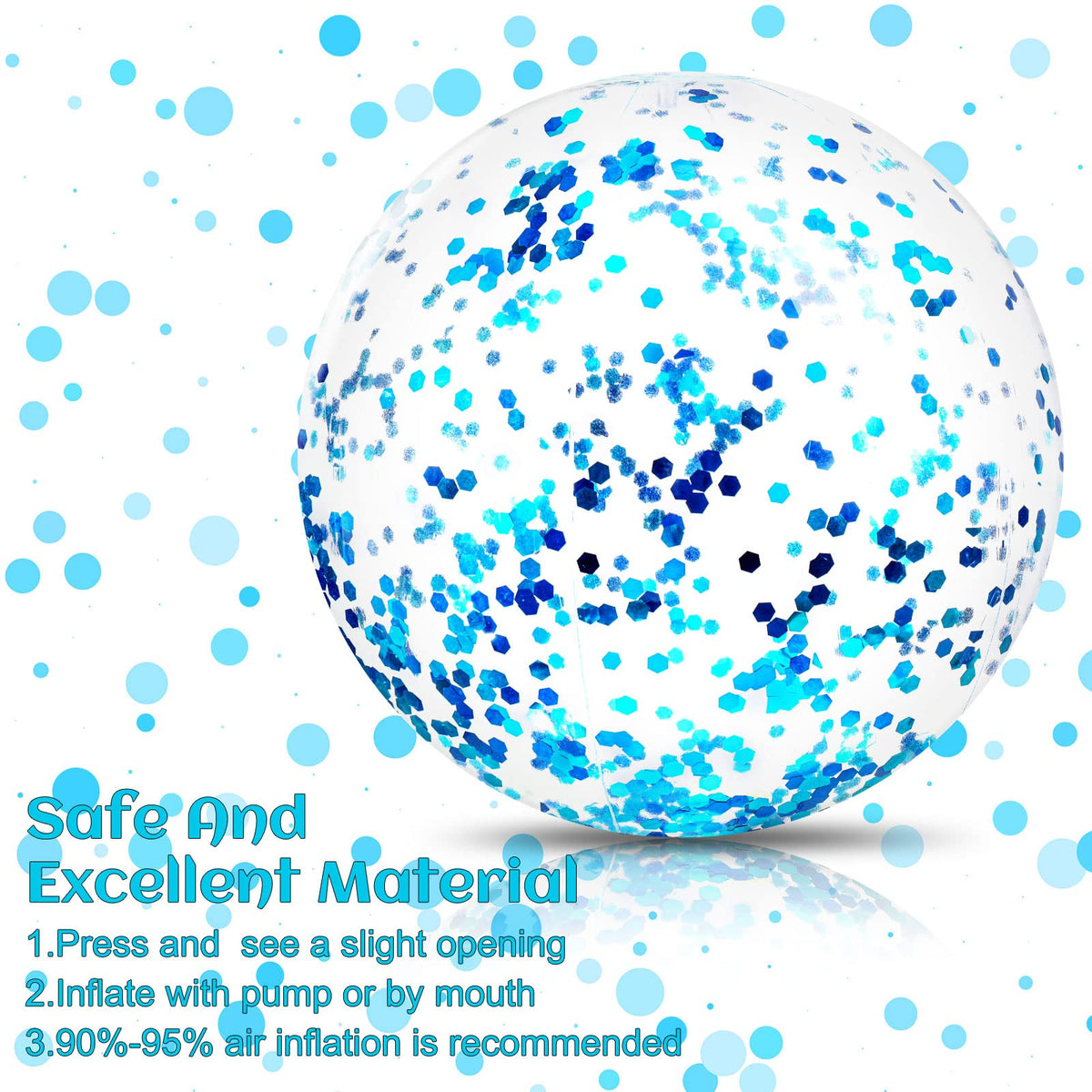 Civaner confetti glitter ball blue beach for vibrant poolside celebrations and family fun.