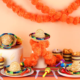 Civaner doll and pet decor with sombrero hats and maracas