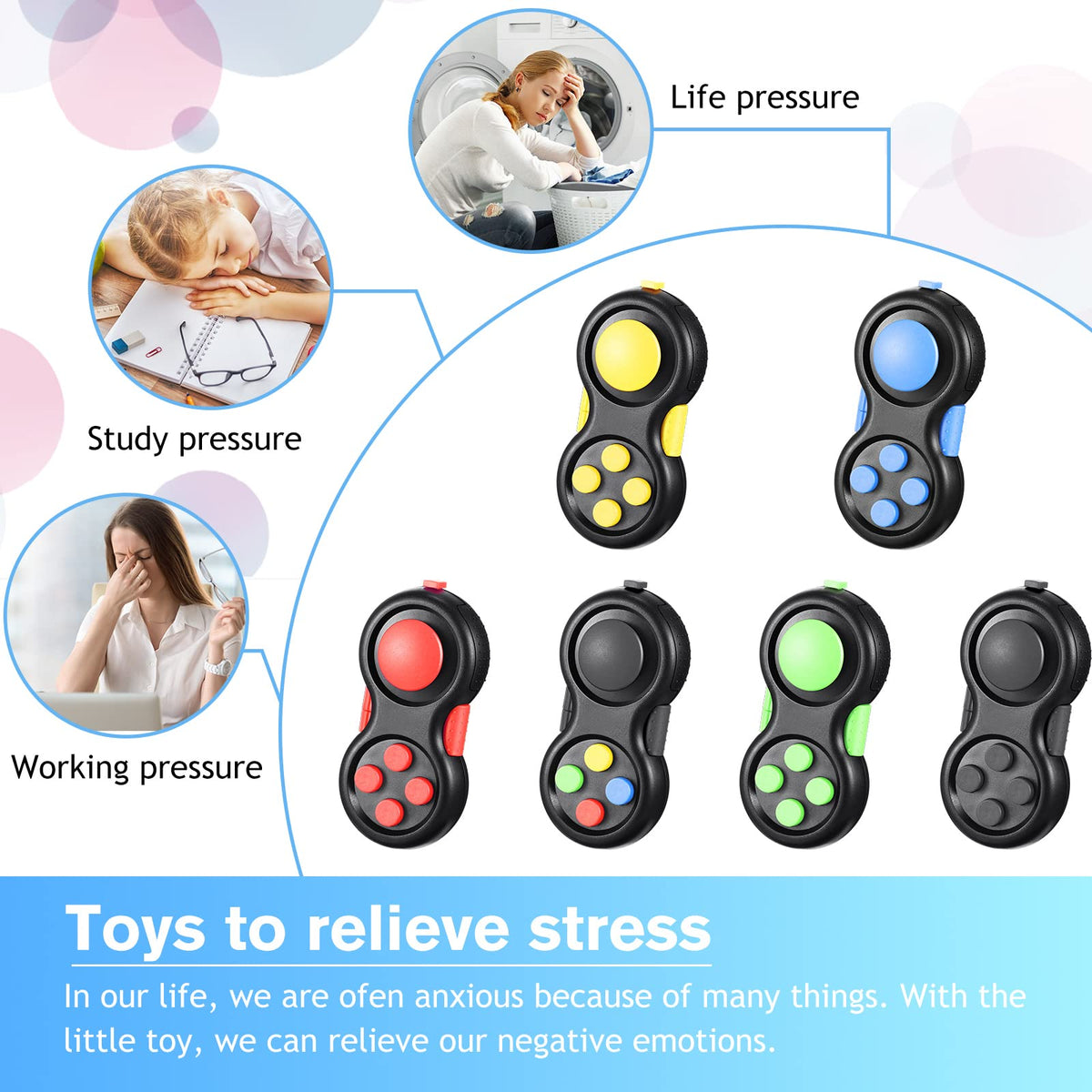 Civaner fidget pads on a desk demonstrate quiet, mindful breaks during work