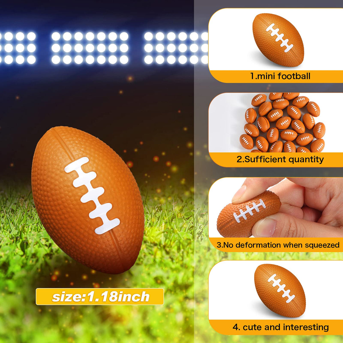 Civaner football-themed decor features brown-white print for versatile events.