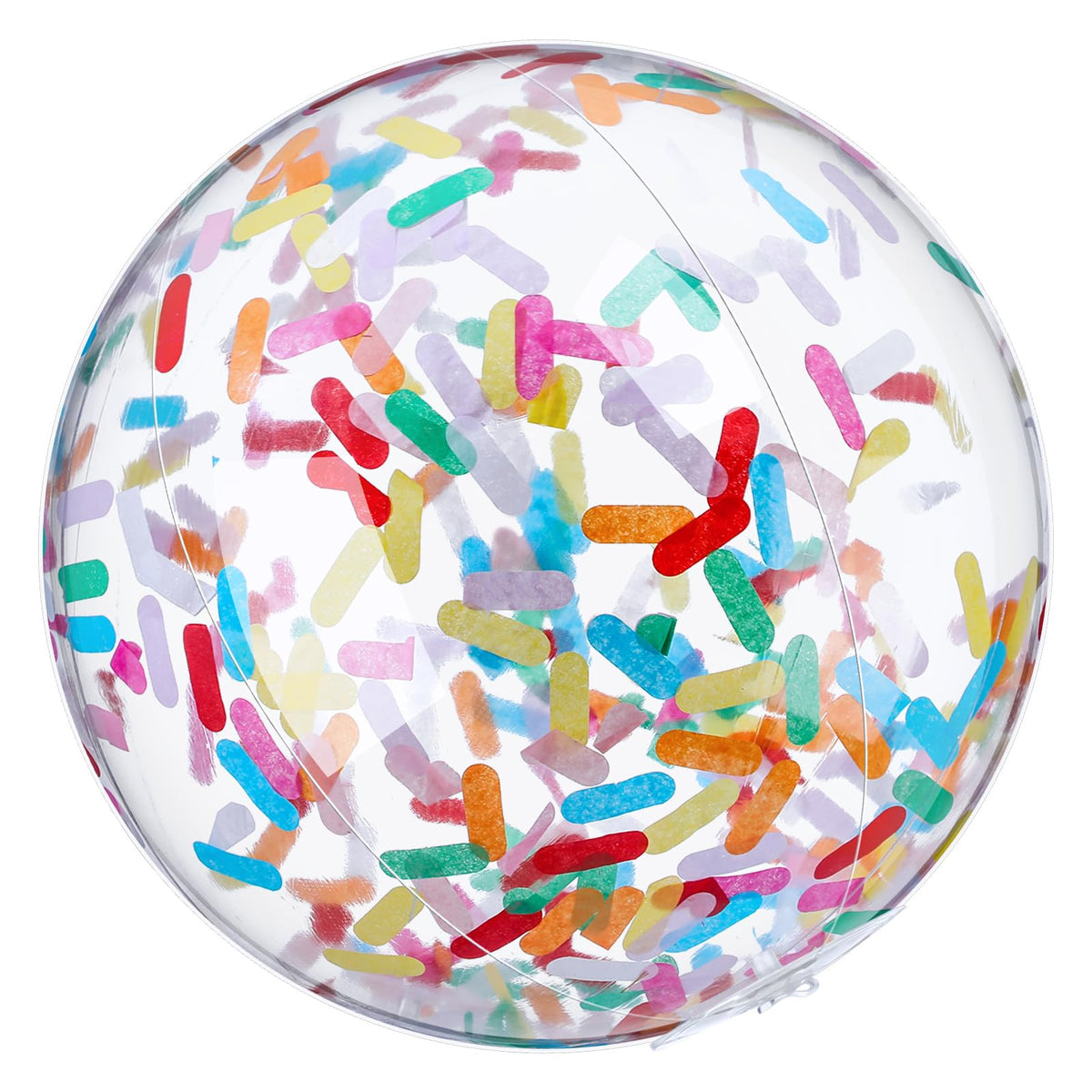 Civaner glitter beach ball 16 inch clear confetti catching sunlight for pool parties.