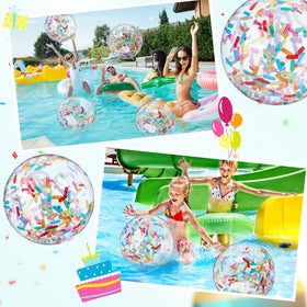 Civaner inflatable party ball with sequin shine for beach decor.