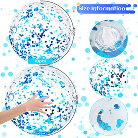 Civaner inflatable pool ball blue glitter ideal for outdoor parties and summer gatherings.
