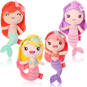 Civaner four-piece mermaid princess plush set ready for playtime and display