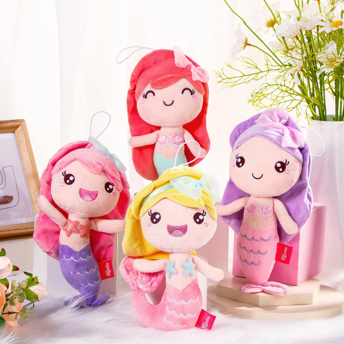 Civaner ocean princess plush used as decorative accents in bedrooms