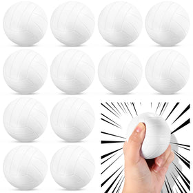 Civaner mini volleyball stress ball, white, 6cm diameter, portable for office relief.