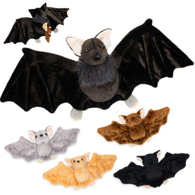 Civaner mommy bat plush, 13-inch with zippered back for storing four babies.