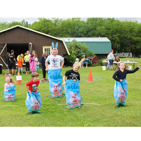 Civaner outdoor game set in action with kids cheering and laughing.