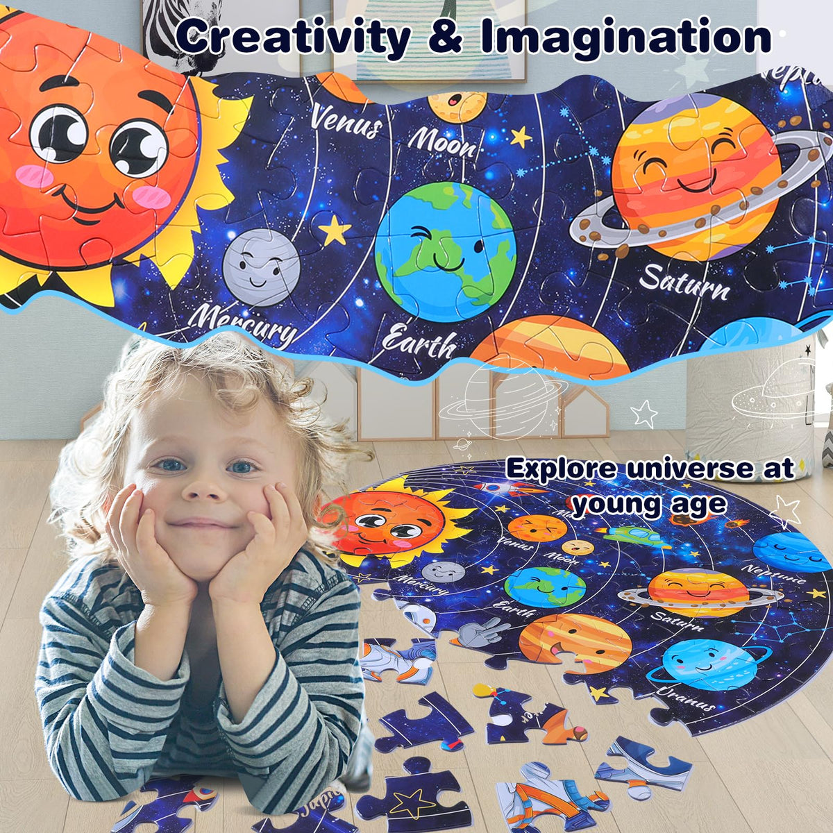 Civaner solar-system puzzle includes 1:1 scale instructions
