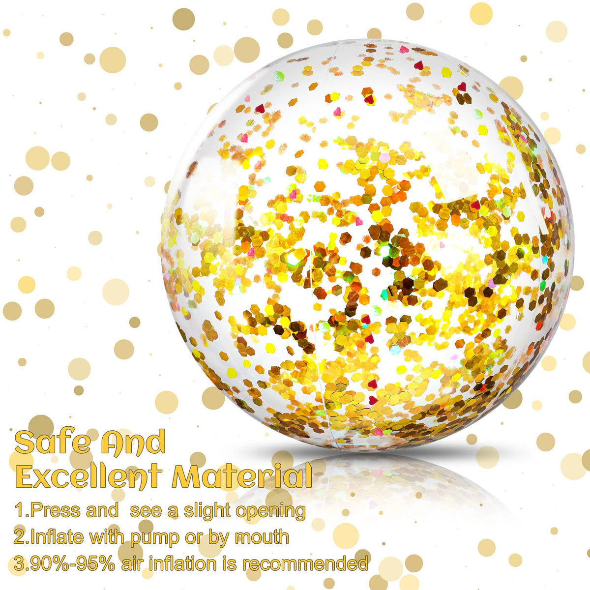 Civaner set of six balls provides festive color and glow at weddings or birthdays.