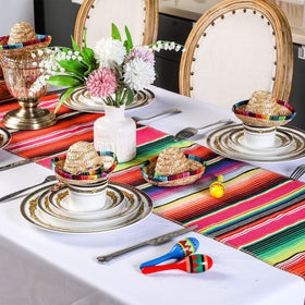 Civaner wooden maracas with varied designs add visual variety to the party