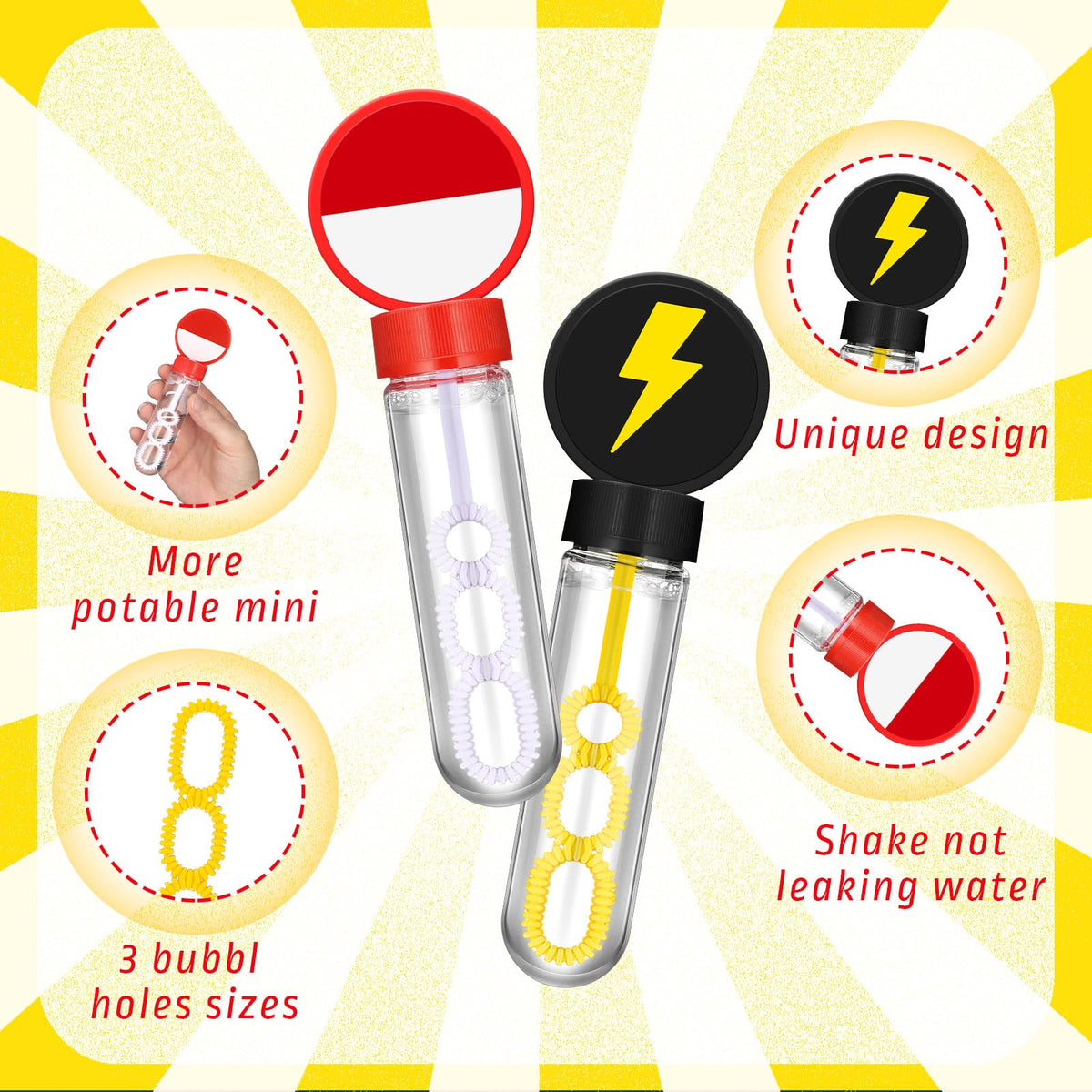 Civaner yellow lightning themed wand adds playful energy to outdoor events.