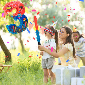 CIXICM Pinata Confetti bursts colorfully when opened.