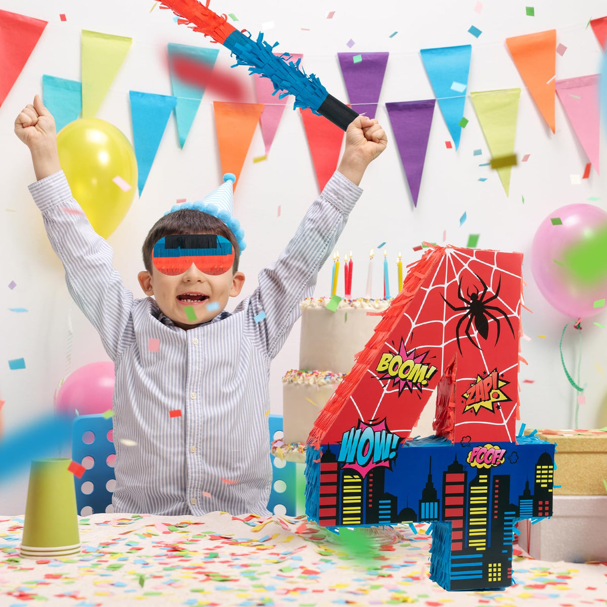 CIXICM Reinforced hanging loop keeps the pinata securely displayed