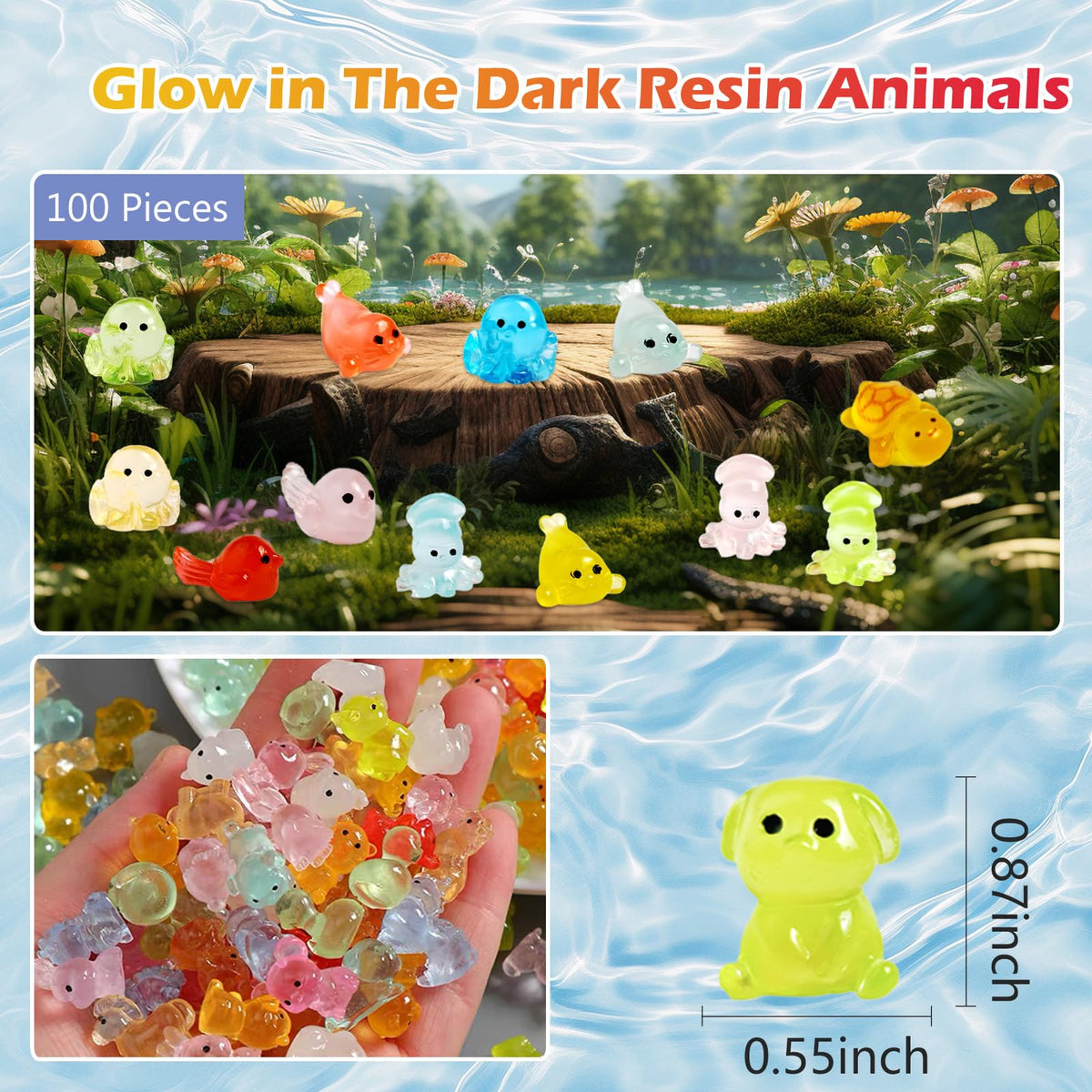 CIYOJA glow resin turtle figurine durable decor for dollhouses