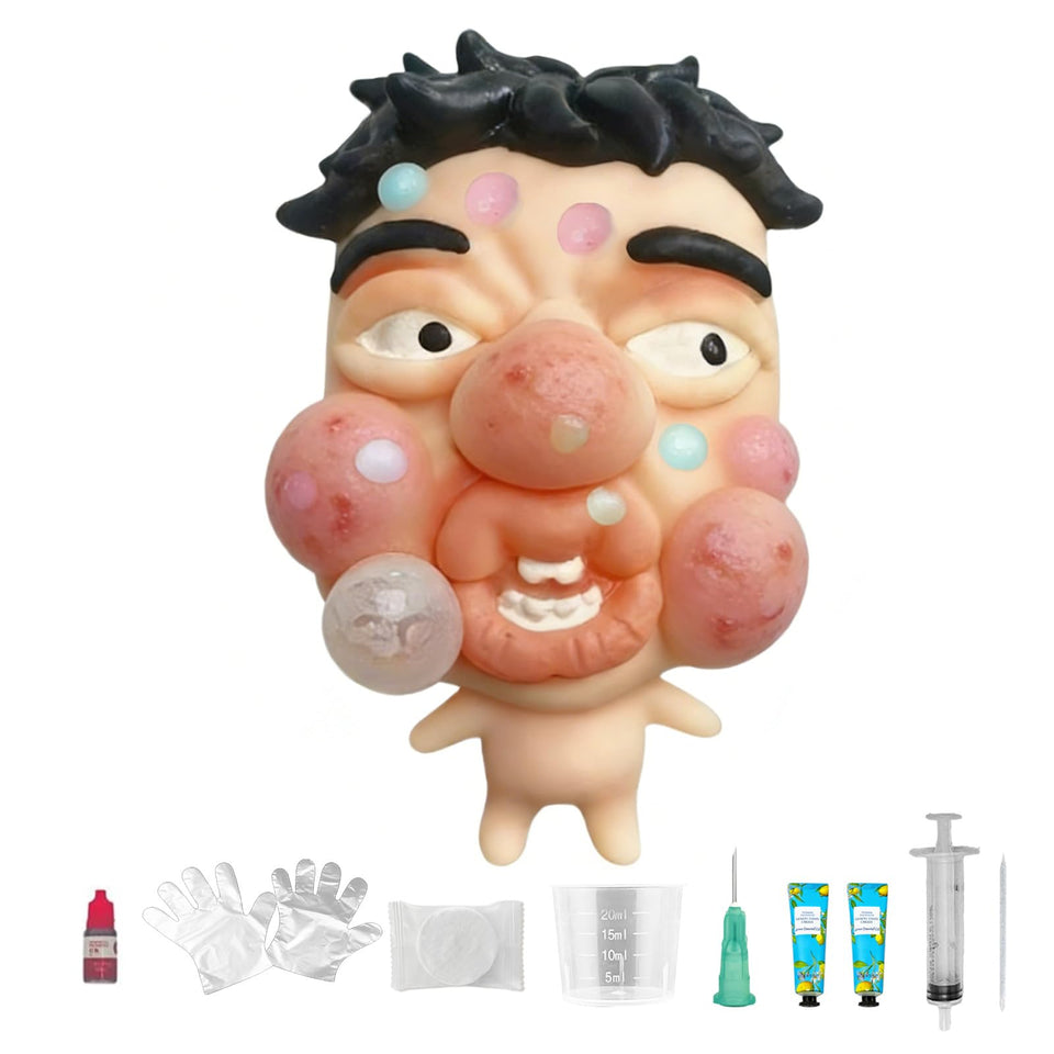 CIYOJA GrumpFace pimple toy front view for satisfying ASMR squeezing sessions