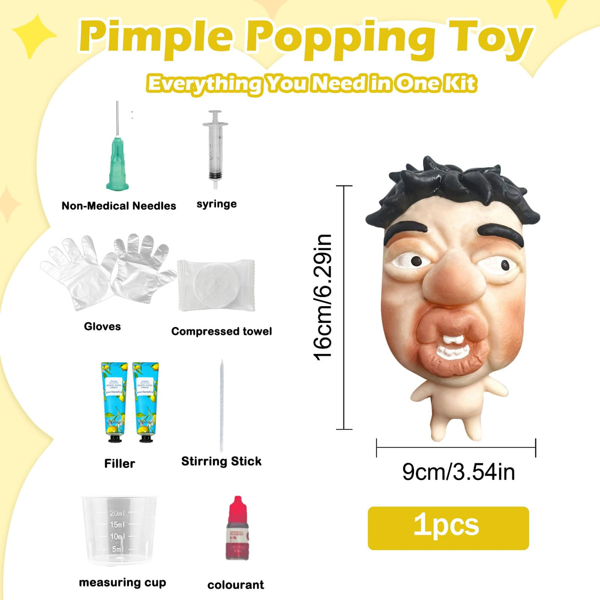 CIYOJA Pimple Popping Squishy gel injector and tools enable precise refills