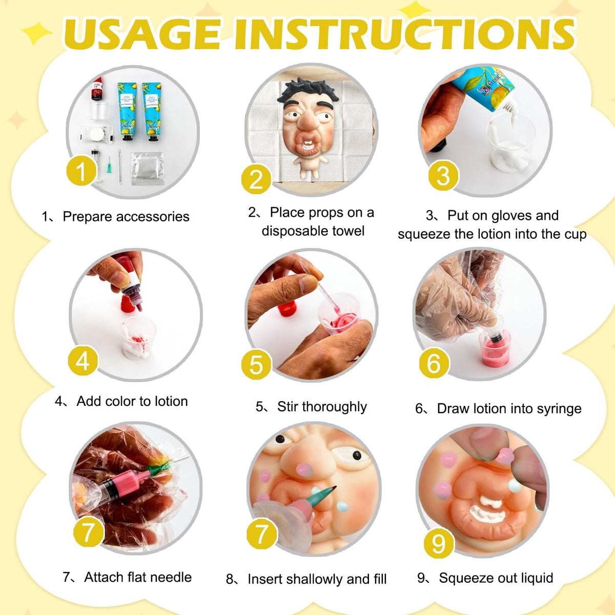 CIYOJA Pimple Popping Squishy refill kit contents highlight complete endless popping options