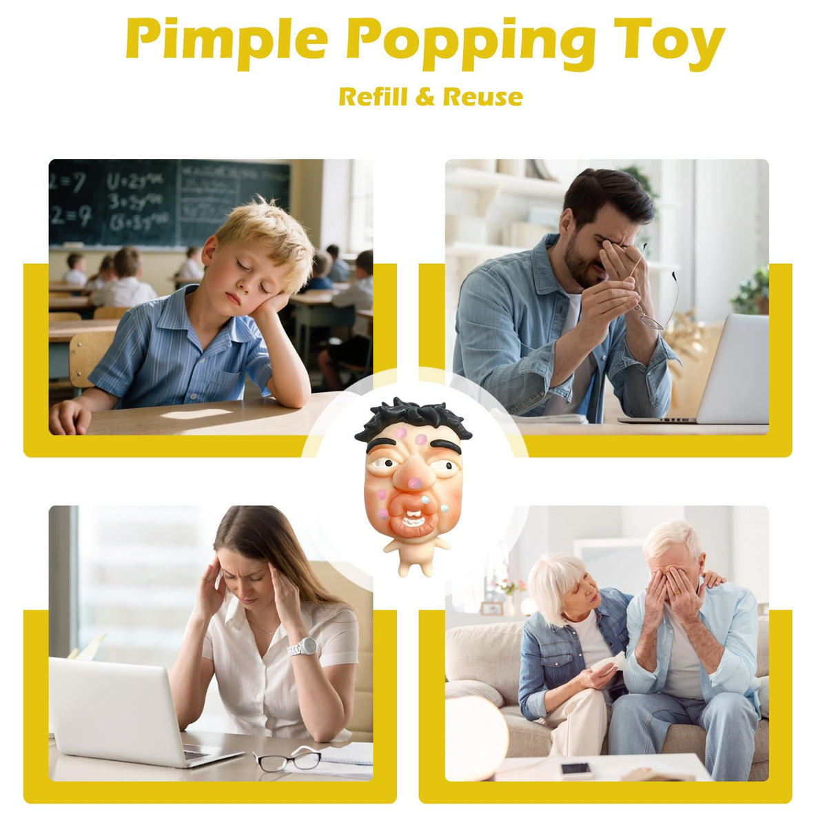CIYOJA Pimple Popping Squishy silicone texture up close shows responsive squish